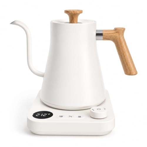CHEOTIME Gooseneck Kettle, 1200W Electric Kettle with Precise Temperature Control and LCD Display, 304 Stainless Steel Pour Over for Coffee (US Plug 110V)