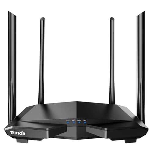 Tenda AC1200 WiFi Router, Dual Band Wireless Router 4 x 100 Mbps Ethernet Ports, Supports APP, Guest WiFi, Access Point Mode, IPv6, Parental Control(AC6)