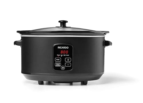 RICARDO Programmable Digital Slow Cooker, 6L, Black