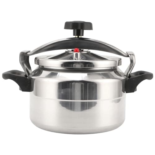 Explosion Proof Aluminum Pressure Cooker, Large Capacity Design, Double Bottom, Easy to Open and Close, with Convenient Switch, Compatible for Gas, Electric and Flat Top Stoves