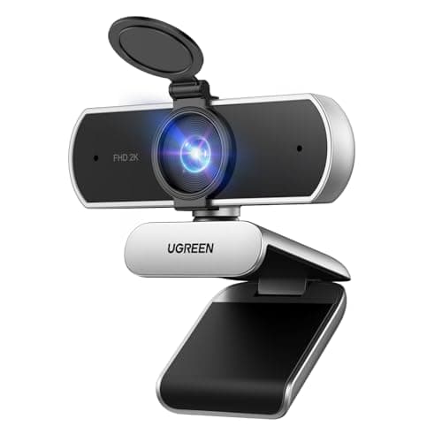 UGREEN 2K Webcam, Camara Web for PC Ultra HD 1440P Computer Camera with Microphone, with Privacy Cover, USB-A Web for Streaming, Conferencing, Video Calling,Zoom, Skype,Teams,Facetime