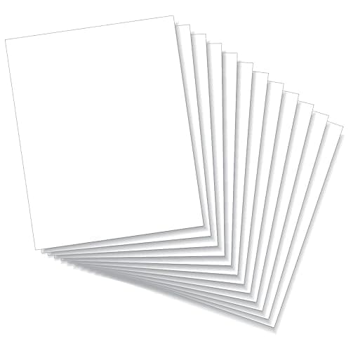 LITKO 8x10-inch Polystyrene Flexible Craft Sheets | Plasticard | Styrene Plastic Sheets | Modeling | Crafting | Scratch Building | Displays | White (.020 Inch - 12 Pack)