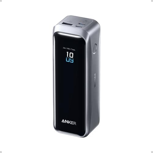 Anker Prime Power Bank, 20,100mAh 3-Port Portable Charger with 220W Max Output, Two-Way Charging, TSA-Approved, App Control, for MacBook, iPhone 16/15 Series, and More (Base Not Included)