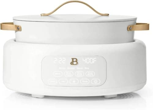 Beautiful 10 in 1, 6 Qt Electric Multi-Cooker, White Icing by Drew Barrymore