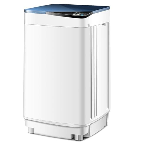 DORTALA Portable Washing Machine, Fully-Automatic Washing Machine with Spin, 10 lbs Capacity, Compact Laundry Washer with Built-in Drain Pump and Hose, Ideal for Laundry Apartment, Dorm, Blue