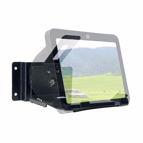 Fbyuitap Metal Wall Mount Compatible with Echo Show 8 (3rd Gen), not for 1st&2nd Gen. Adjustable Swivel Stand,360 Degree Rotation with Wide Angle Tilt, Without Magnetic (Black)