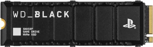 WD_Black 1TB SN850P NVMe M.2 SSD Officially Licensed Storage Expansion for PS5 Consoles, up to 7300MB/s, with heatsink - WDBBYV0010BNC-WRSN