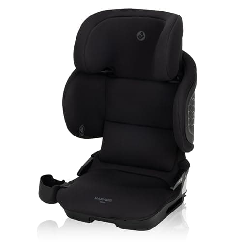 Maxi-Cosi Tanza Belt-Positioning Booster Car Seat – Compact & Foldable,Travel Carseat, Rigid UAS Installation, 10-Position Adjustable Headrest, PureCosi™ Washable Fabrics, EcoCare Recycled Materials, Cup Holder