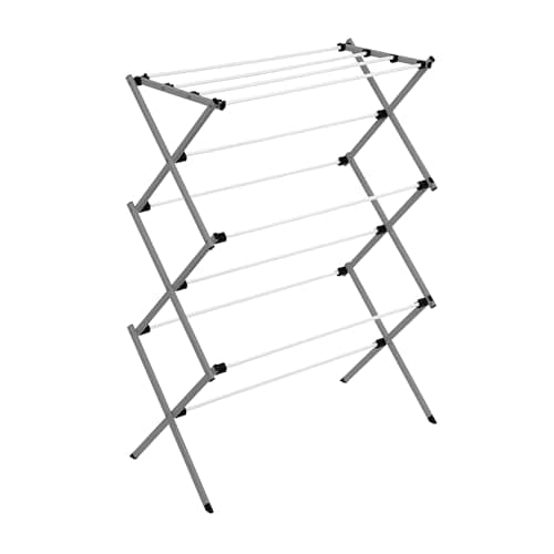Honey-Can-Do DRY-09065 Collapsible Clothes Drying Rack Steel,White / Siver