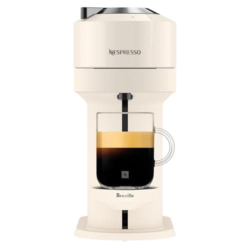 Nespresso Vertuo Next Single Serve Coffee and Espresso Machine by Breville, White and Chrome