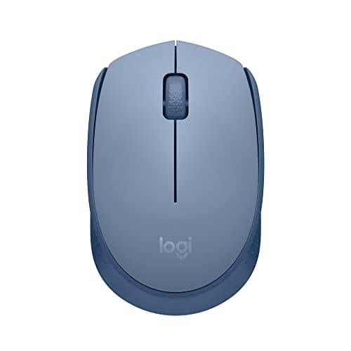 Logitech M170 Wireless Mouse for PC, Mac, Laptop, 2.4 GHz with USB Mini Receiver, Optical Tracking, 12-Months Battery Life, Ambidextrous - Blue Grey