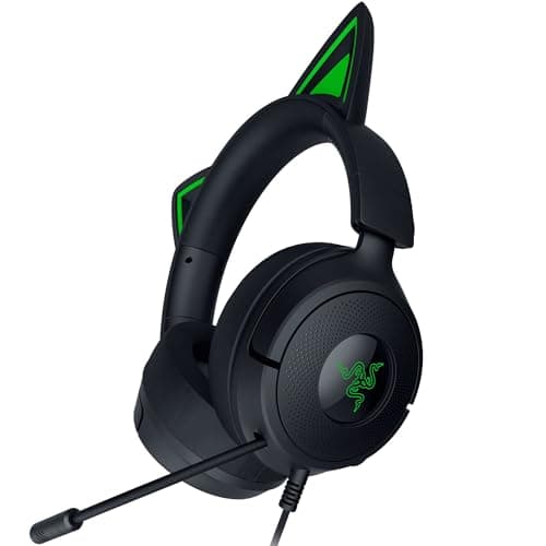 Razer Kraken Kitty V3 X Wired Gaming Headset: Kitty Ears - HyperClear Cardioid Mic - 40 mm Drivers - 7.1 Surround Sound - Comfy Ear Cushions - Cross-Platform via 3.5mm PC, PS5, Xbox, Switch 2 - Black