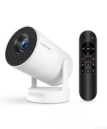 Magcubic Projector 4K with WiFi and Bluetooth, Mini Portable Projecteur with Auto Keystone,Outdoor Movie for Bedroom,260 ANSI,180 Degree Rotation,Built-in Apps (Electric Focus & HY300Ultra)
