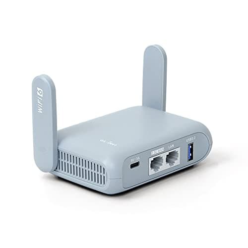 GL.iNet GL-MT3000 (Beryl AX) Pocket-Sized Wi-Fi 6 Wireless Router WiFi, Travel WiFi Router, Portable Internet Router & Wireless Access Point, VPN router for Public WiFi/Business/Moblie/RV/Cruise/Plane