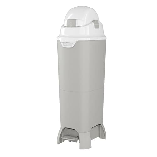 Foundations Hands Free Tall Diaper Pail with Airtight Lid - Durable & Odorless Diaper Disposal, Large Capacity, Holds up to 60 Newborn Diapers, Refill with Any Bags, Baby Registry Gift - Gray (9622057)