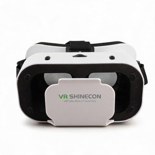 3D VR Headset with HD Optical Lenses for 4.7-6.53 Inch Cell Phones, Adjustable Pupil Distance, for iOS and Phones