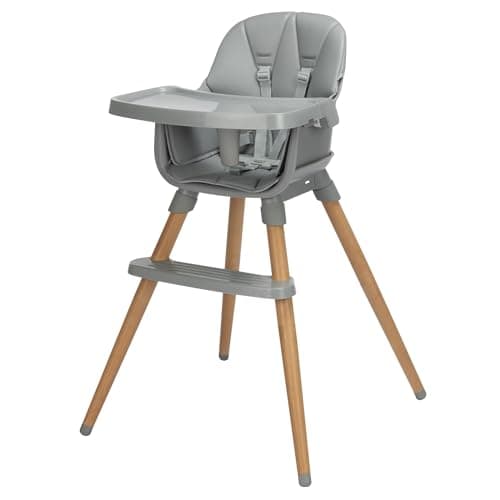 Safety 1st Little Eats 7-in-1 Convertible High Chair for Babies & Toddlers – Modern Scandinavian Design, Adjustable Tray, 5-Point Harness, Built-in Storage, Waterproof Seat, Easy Clean