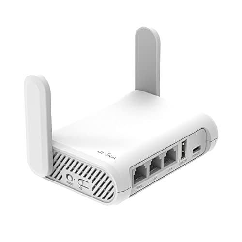 GL.iNet GL-SFT1200 (Opal) Secure Travel WiFi Router, Dual-Band Wireless Router WiFi with Gigabit Ethernet, VPN Router for Public Computer/Home/Hotel/RV/Cruise, Internet Router, Wireless Access Point