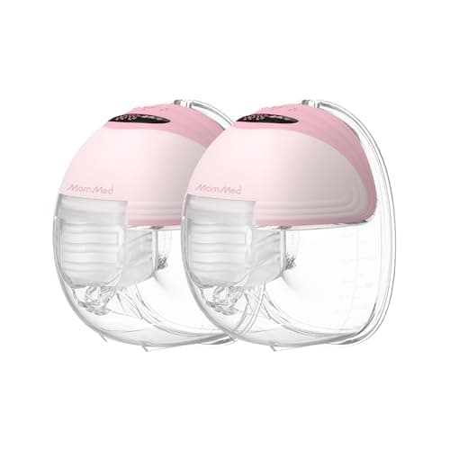MomMed Double Wearable Breast Pump, 24mm All-in-One Painless Breastfeeding HandsFree Pump with 3 Modes & 12 Levels, Leak-Proof Design & Low Noise