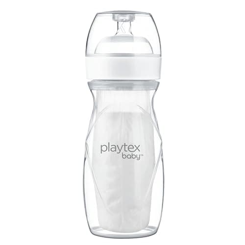 Playtex Baby Anti-Colic Nurser Bottle with Pre-Sterilized Disposable Drop-Ins Liners, Closer to Breastfeeding, 8 Ounce Bottle, 1 Count