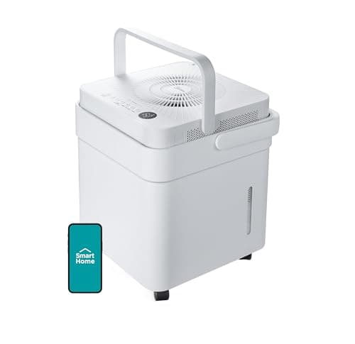 Midea Cube 35 Pint Dehumidifier for Basement and Rooms at Home for up to 3,500 Sq. Ft., Smart Control, Compatible with Alexa (White), Drain Hose Included, ENERGY STAR Most Efficient 2023