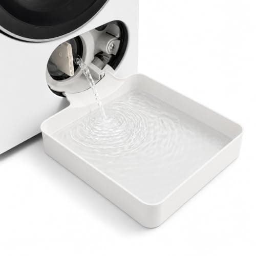 Universal Front-Load Washing Machine Drain Pan, 2026 NEW Washer Drain Funnel Tray for Filter Cleaning, Pump Maintenance, and Water Catching (White)