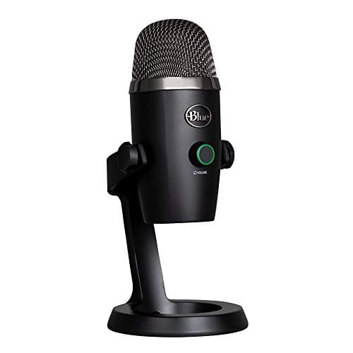 Blue Yeti Nano Premium USB Microphone for PC, Mac, Gaming, Recording, Streaming, Podcasting, Condenser Mic with Blue VO!CE Effects, Cardioid and Omni, No-Latency Monitoring -Blackout