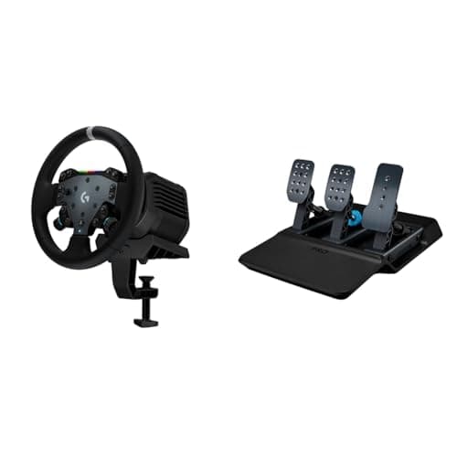 Logitech G RS50 Racing Wheel System – 8Nm Direct Drive Base, RS Wheel Hub with 13 Buttons, 11 inch Round Wheel + Logitech G PRO Racing Pedals – 100kg Load Cell, Modular Design, for PS5/PS4/PC – Black
