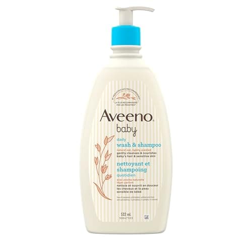 Aveeno Baby Body Wash and Shampoo, Paraben Free, Tear-Free and Soap Free, 532ML
