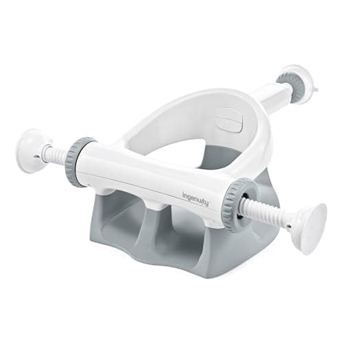 Summer Infant My Bath Seat (Gray) Baby Bathtub Seat for Sit-Up Bathing, Provides Backrest Support and Suction Cups for Stability This Baby Bathtub is Easy to Set-Up, Remove, and Store