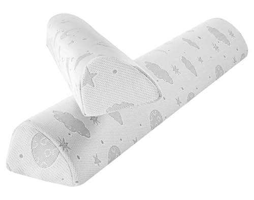 Bed Rail Bumpers for Toddlers - Unique Semi-Teardrop Foam Guard with Non-Slip Grip, Breathable Air Layer Cover, Waterproof & Washable Space-Saving Bed Safety Rail for Kids and Seniors