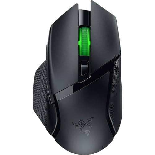 Razer Basilisk V3 X HyperSpeed Wireless Gaming Mouse: Up to 285 Hr Battery - 18K Optical Sensor - Mechanical Switches - Chroma RGB - 9 Programmable Controls - Black