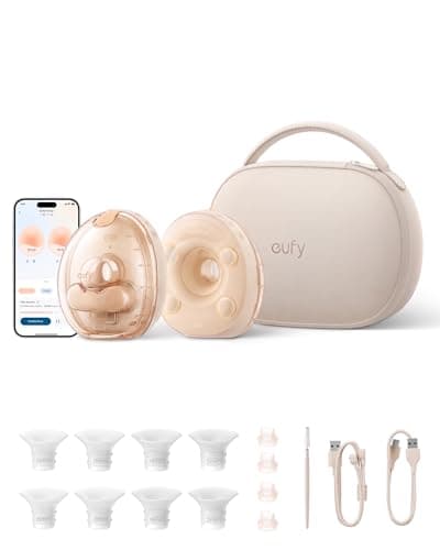 eufy Heated Massage Wearable Breast Pump S2 Pro, HeatFlow, Double-Sealed Flange, Nipple Light,DIY Rhythm, Full Milk & Leak Alert,Wireless Charging Case, 7-Day Battery, App Control, 300mmHg Suction