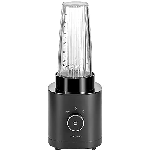 ZWILLING J.A. HENCKELS Enfinigy Personal Blender, Piranha Teeth Cross Blade for Ultimate Blending, Smoothies, Shakes and More, 20 fl oz Breakproof Travel Cup with Lid, BPA Free, Black