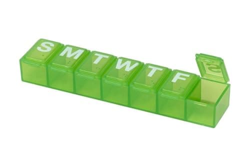 Ezy Dose Weekly (7-Day) Pill Organizer, Small Medicine Box, Colour May Vary