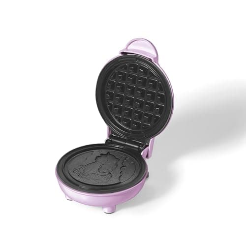 Starfrit 4-Inch Non-Stick Mini Waffle Maker – Unicorn Shape - Compact - Easy to Clean - 350W