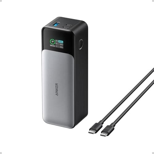 Anker 737 Power Bank, 24,000mAh 3-Port Laptop Portable Charger with 140W Fast Charging, Smart Display, Compatible with iPhone 17/16/15/14 Series, Vision Pro, Samsung, MacBook, and More