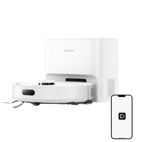 DREAME D20 Air Plus Robot Vacuum and Mop Combo with 20,000Pa Suction, 120 Days Hands-Free, Anti-Tangling Tech, Auto-Emptying Dock, Deep Carpet Cleaning and Smart Navigation, White