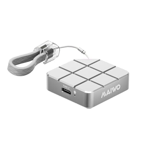 MAIWO 1TB Portable SSD External Solid State Drive, USB 3.2 GEN 2 Type-C Up to 1050MB/s, Mini PSSD for iPhone 15 Pro Max MacBook Pro PS5, Aluminum (Silver)