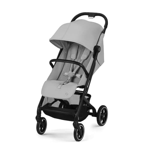 Cybex Beezy 2 Stroller - Lightweight Baby Stroller, Compact Fold, Compatible with all Cybex Infant Seats, Stands for Storage, Easy to Carry, Multiple Recline Positions, Travel Stroller - Fog Grey