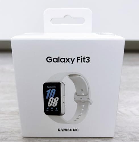 Samsung Galaxy FIT 3 [2024] 1.6" AMOLED Display | 13 Days Battery Life | 100+ Watchfaces | 100+ Exercise Modes | CAD Version & Warranty - (Silver)