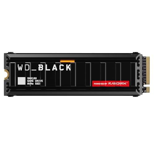WD_Black SN8100 1TB NVMe SSD with Heatsink - PCIe 5.0x4, M.2 2280, Up to 14,900MB/s Read Speed, up to 11,000MB/s Write Speed, Best for AI Applications, Gaming, and Video Editing - WDS100T1XHM