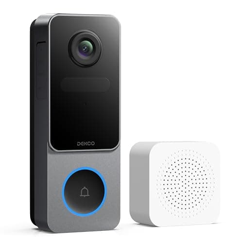 DEKCO Wireless Video Doorbell Camera, 2K Head-to-Toe View (9:16), 170° Wide Angle, Battery Powered Home Security, PIR Motion & AI Human/Package Detection, Voice Changer, Cloud Storage Edition