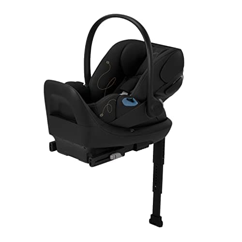 Cybex Cloud G Comfort Extend Infant Car Seat – 45% More Recline, Rigid LATCH Installation, Load Leg, Anti-Rebound Base, Linear Side-Impact Protection, 4-35 lbs, Moon Black (Non SensorSafe Version)