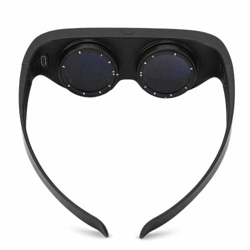 Smart Glasses, Portable 4K HD 3D IMAX Gaint Screen VR Glasses, Augmented Reality Glasses, Video Glasses with Input, Light Weight Myopia Friendly VR Goggles for Game Video
