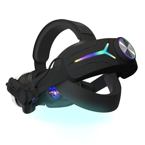 Crspexil Head Strap Battery Pack for Meta Quest 3, with Extended 12000mah Battery Pack,with RGB Light(Compatible with Meta Quest 3S)