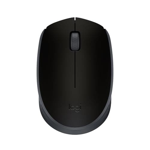 Logitech M170 Wireless Mouse for PC, Mac, Laptop, 2.4 GHz with USB Mini Receiver, Optical Tracking, 12-Months Battery Life, Ambidextrous - Black