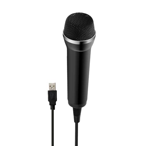 Mcbazel 10ft USB Microphone for Gaming - Compatible with Switch, PS5/PS4, Xbox One/S, PC, Wii, Xbox 360, Rockband, Guitar, Karaoke Singing Game, Wired Singing Mic