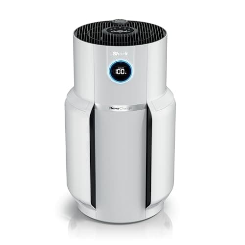 Shark Air Purifier for Home with NeverChange HEPA Air Filter, 1400 sq. ft. for Powerful Multi-Room Purification, 5-Year Filter, Filters Smoke, Captures 99.98% of Particles & Dust, HP302C