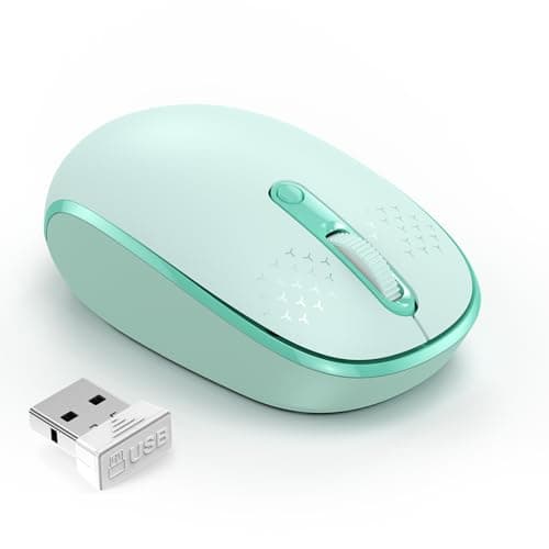 TECKNET Wireless Mouse, 2.4G Quiet Computer Mouse with USB Receiver, 4 Buttons Portable Cordless Mice for Chromebook, Laptop, PC, Mac, 800/1200/1600 DPI